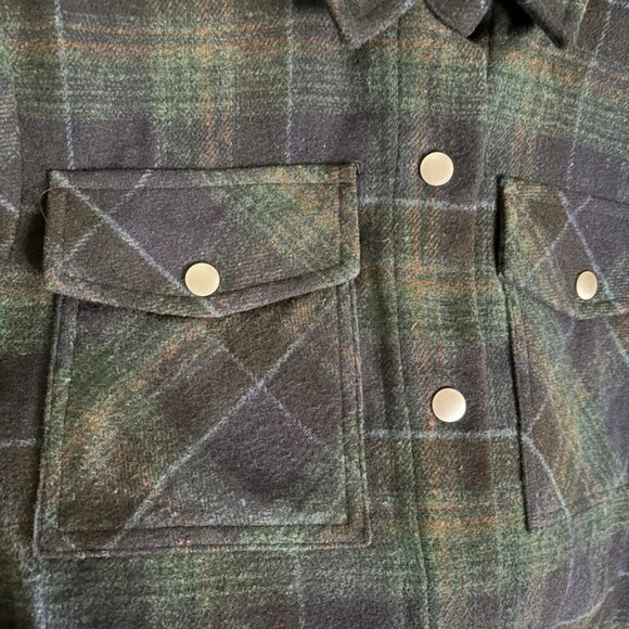 ee:some flannel plaid jacket women's small fringe - Picture 3 of 4